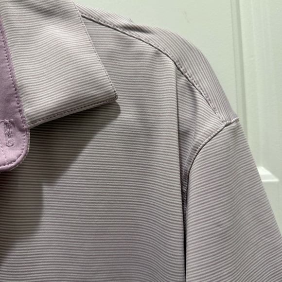 Greg Norman Purple Stripe Golf Polo Size Medium - Picture 4 of 7